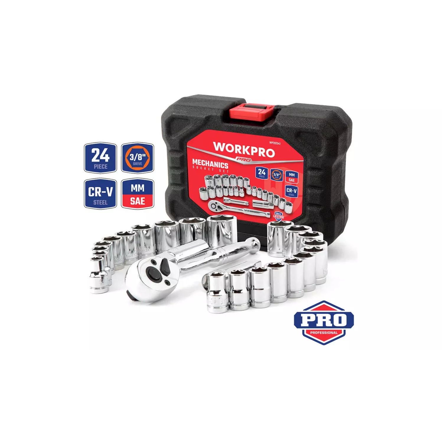 WORKPRO 25 Piece Socket Set